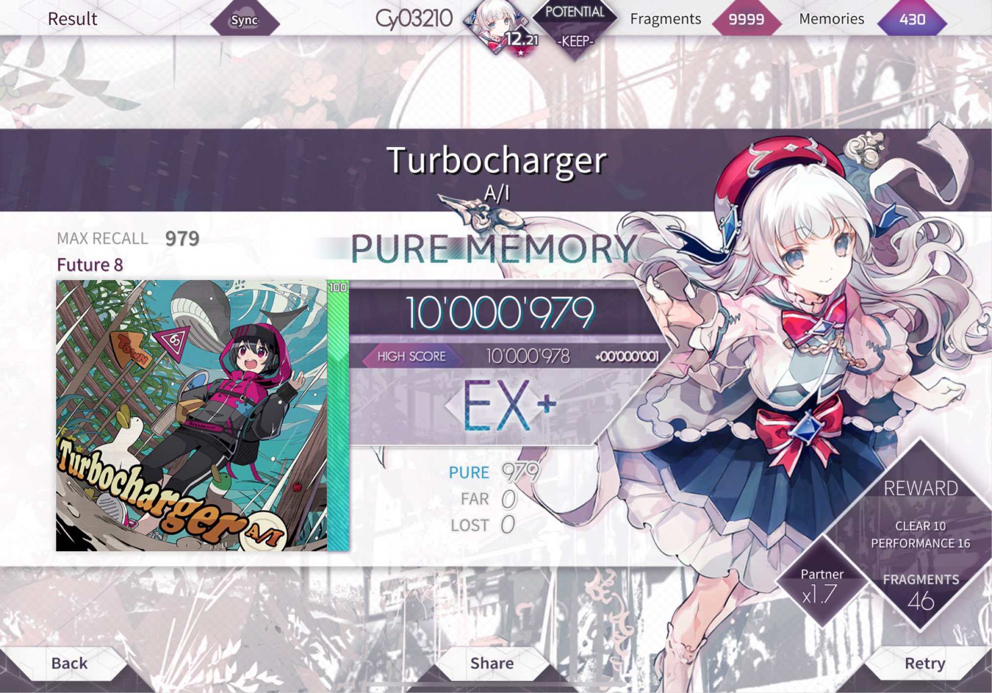 cyo3zio on Twitter "arcaea 77. Rugie 78. Snow White 79. Turbocharger