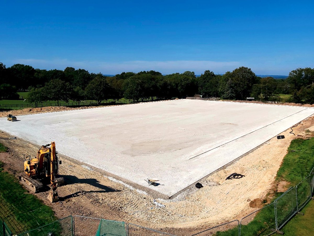 copthorneprep's tweet photo. With construction well underway it won't be long until the children can enjoy the full sized Astro pitch! #copthorneprep #astropitch https://t.co/60n6jufhiR