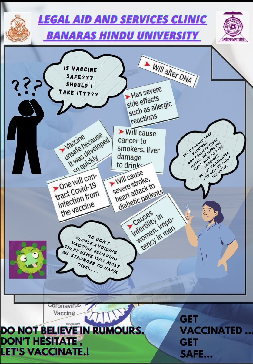 bhulasc's tweet photo. When it comes to decision of vaccine there should be no dilemma.
#Covid_19 #VaccineMandate #safety 
Check out: https://t.co/f4TrYkPq5z
@bhupro @VCofficeBHU @dsw_bhu @DoJ_India https://t.co/N9eE4p012c