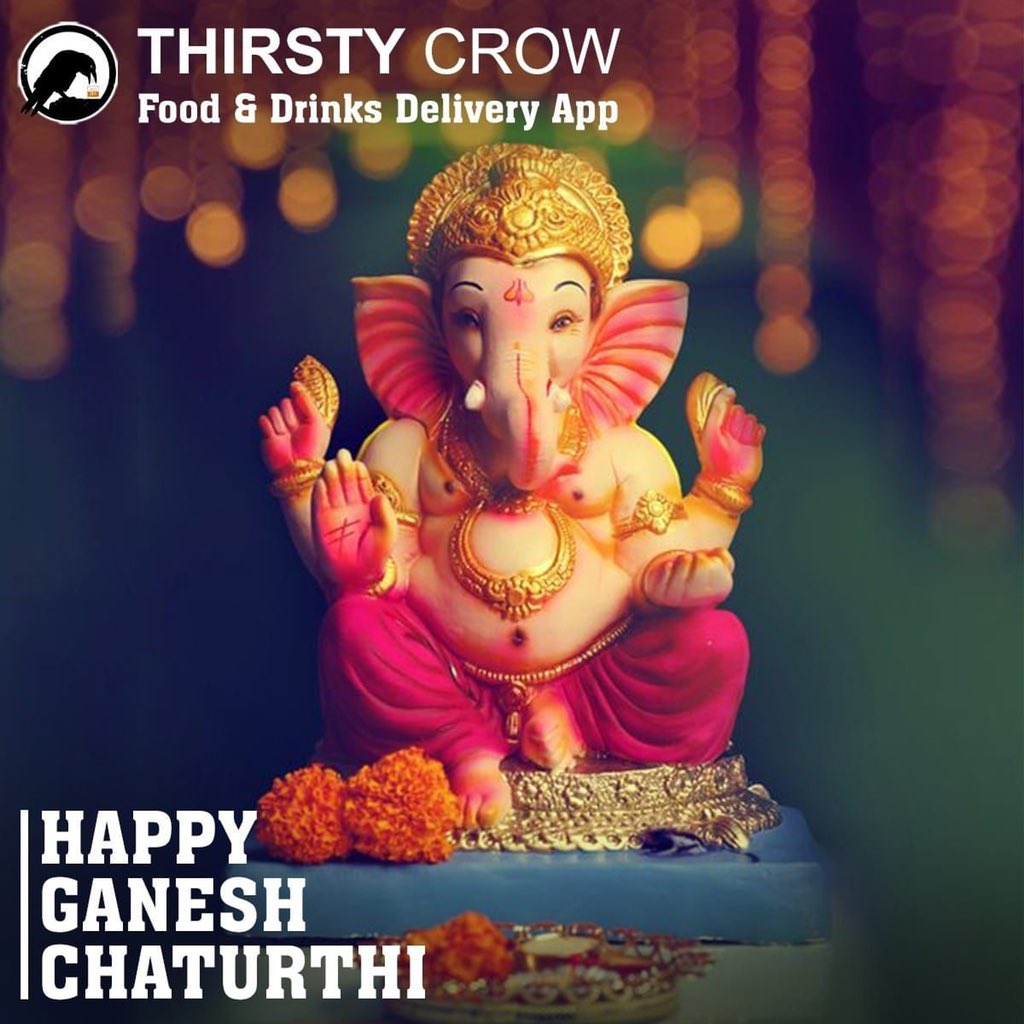 thirstycrowapp's tweet photo. A very Happy Ganesh Chaturthi To Everyone from the Thirsty Crow family🙏

Stay Home, Stay Safe and Download the Thirsty Crow App NOW and Order Your Favourite Food &amp; Drinks.

#stayhome #ganpatibappamorya #staysafe #vocal4local #sanjaydutt #brandambassador #thirstycrow https://t.co/TqGhkZdLQe