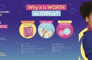 Become an Oriflame beauty consultant and earn as you buy,use and sell our products.