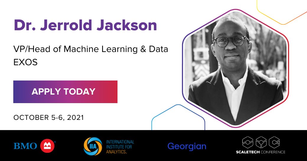 Dr. <a href="/jerroldjackson/">Jerrold Jackson PhD</a> has pointed powerful AI at a range of industries. Today, he's transforming fitness and coaching with machine learning. He'll reveal how he works at #ScaleTechConf
scaletechconf.com/speaker/dr-jer…