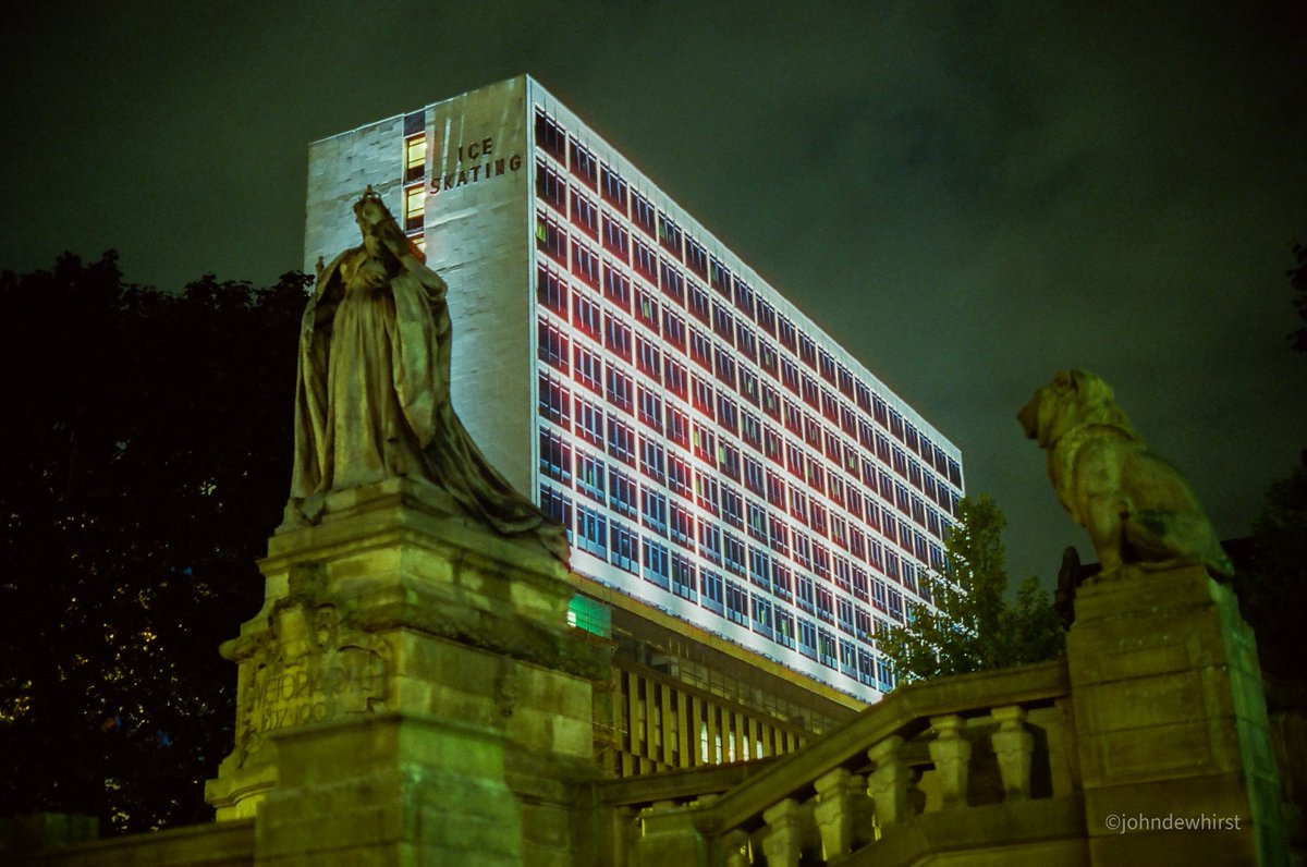 Modern architecture in a Victorian city (although the Queen is spared the sight of Wardley House). #modernism #Bradford #filmphotography <a href="/ThePhotoHour/">#ThePhotoHour</a> #StreetCultBD <a href="/C20Society/">C20 Society</a> <a href="/thevicsoc/">The Victorian Society</a> <a href="/BradfordCivic/">Bradford Civic Society</a> <a href="/lhw_hansoni/">LWHanson</a>
