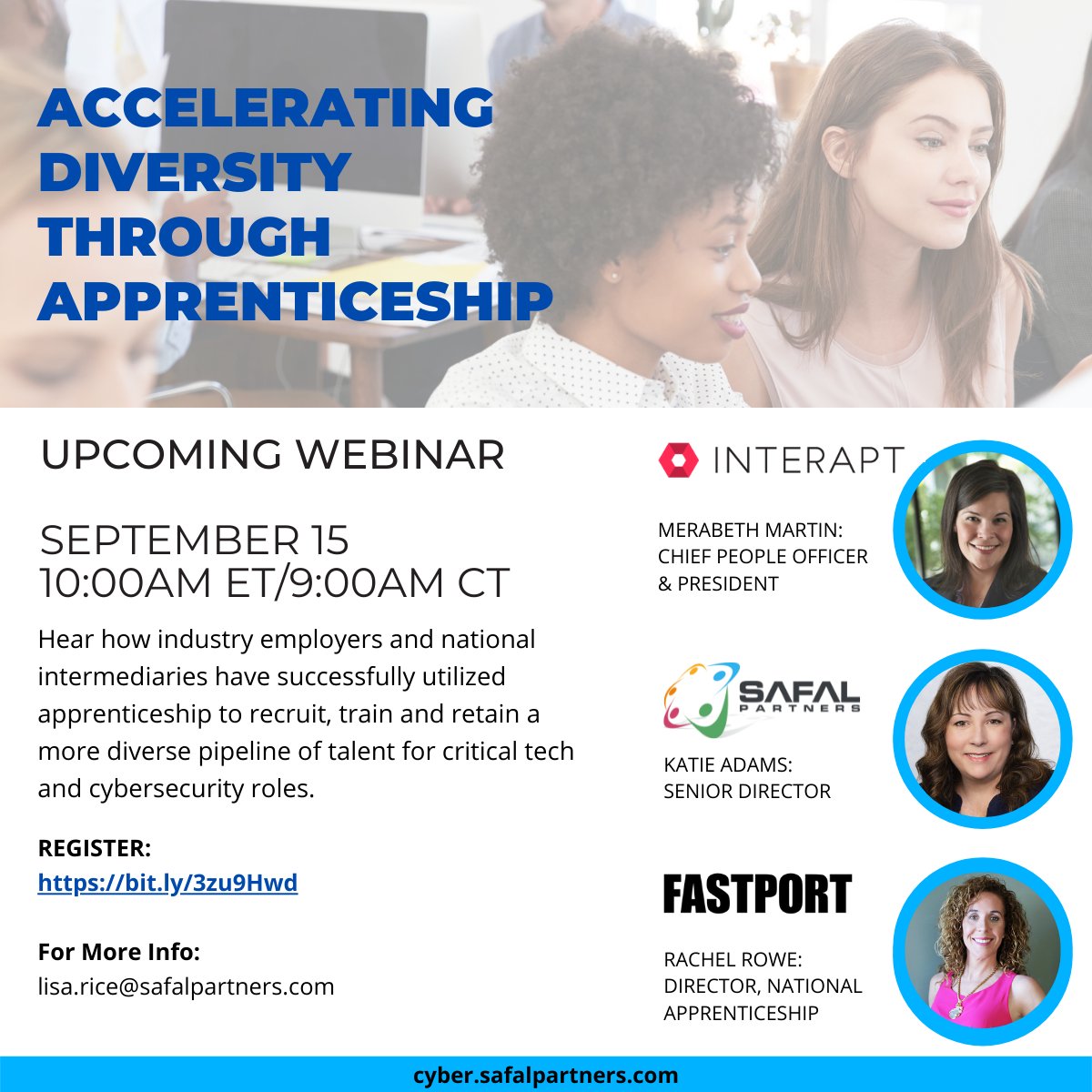 SafalPartners's tweet image. Diversity is more important than ever in your workforce. Join us to learn how you can achieve more through apprentices.

#Fastport #apprenticeship #interapt