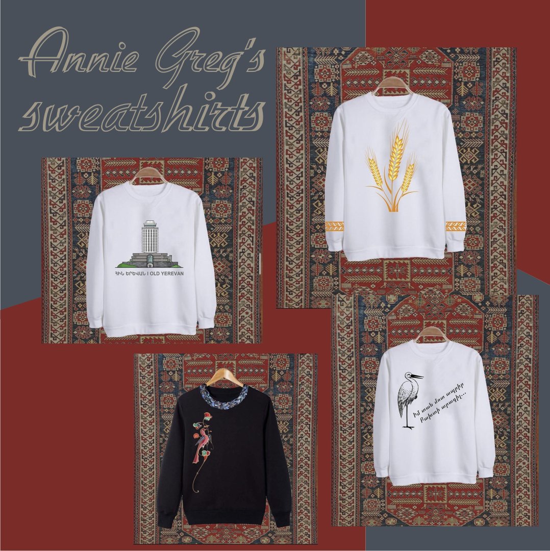 ShoppingArmenia's tweet photo. Check out Annie Greg's Cold Weather Sweatshirts Selection
#shoppingArmenia #madeInArmenia #buyarmenian #style #sweetshirt #shopping #shop https://t.co/B5r2joF78x