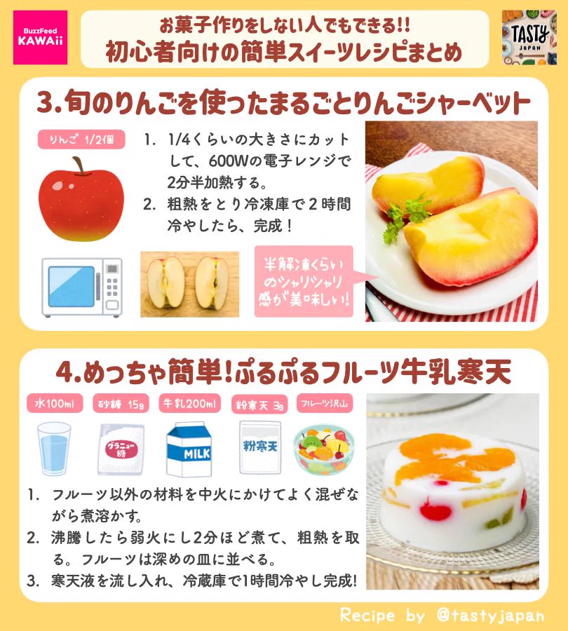 お菓子作り初心者さんでも大丈夫！とっても簡単に作れちゃうスイーツレシピ4選！
