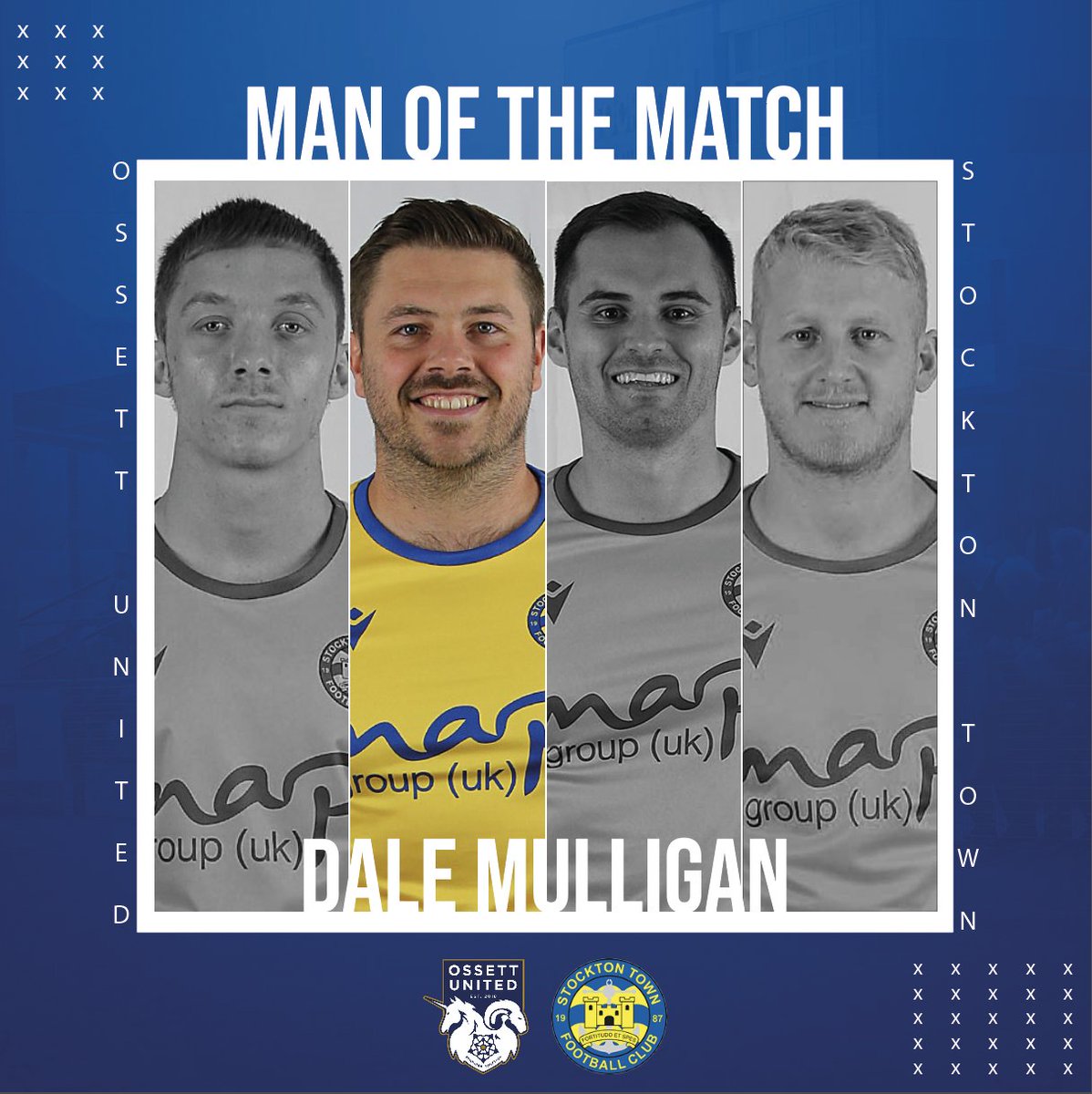 stockton_townfc's tweet photo. 🏆 𝗠𝗔𝗡 𝗢𝗙 𝗧𝗛𝗘 𝗠𝗔𝗧𝗖𝗛

The Man of the Match from Tuesday's defeat to Ossett United, with 38% of the vote, is defender Dale Mulligan.

Dale is proudly sponsored by 𝙂𝙤𝙧𝙙𝙤𝙣 𝙍𝙞𝙘𝙝𝙖𝙧𝙙𝙨.

#UTA⚓️ #nonleague #northernpremierleague #manofthematch https://t.co/stxXVDIRfW