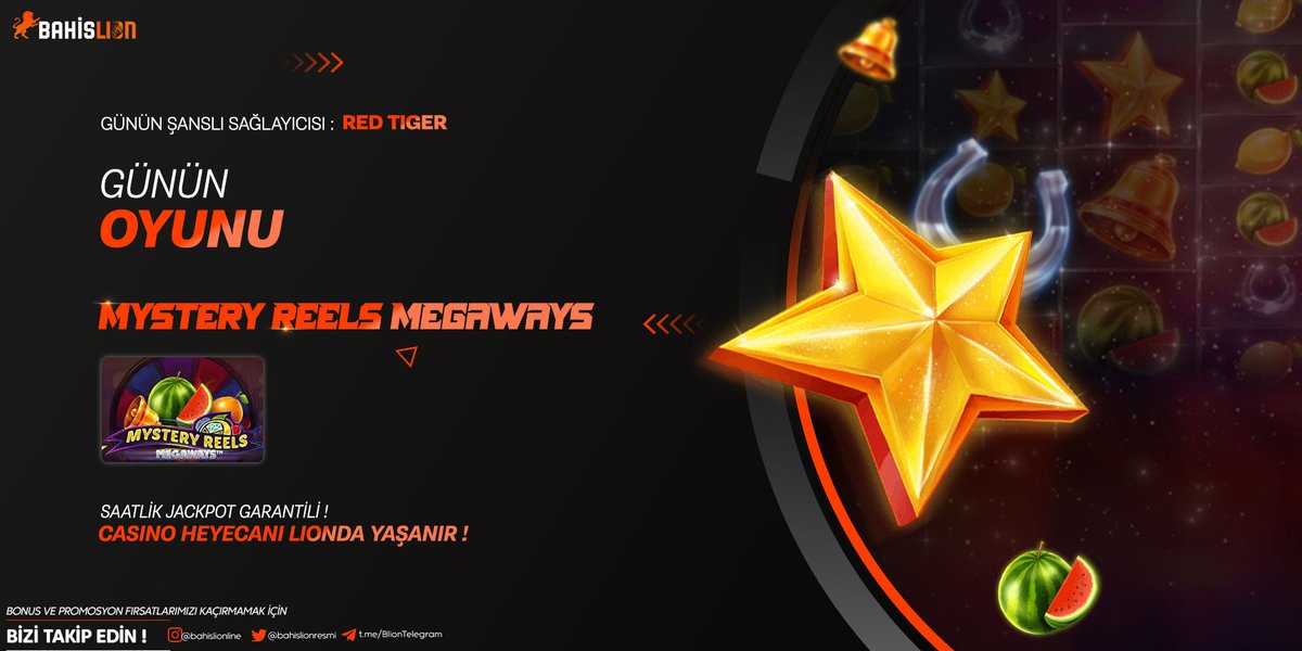 MYSTERY REELS MEGAWAYS

Günün Şanslı Sağlayıcı : RED TIGER

💥Saatlik JACKPOT Garantili💥

Min 50 TL-Max 200 TL yatırım yapan ve Günün Oyununu oynayıp kayıp yaşan 10 kişiye 20 FREESPİN

3 Arkadaşını Etiketle
Ekran resmini ve kullanıcı adını yoruma ekle

➡️bit.ly/Bahislionguncel
