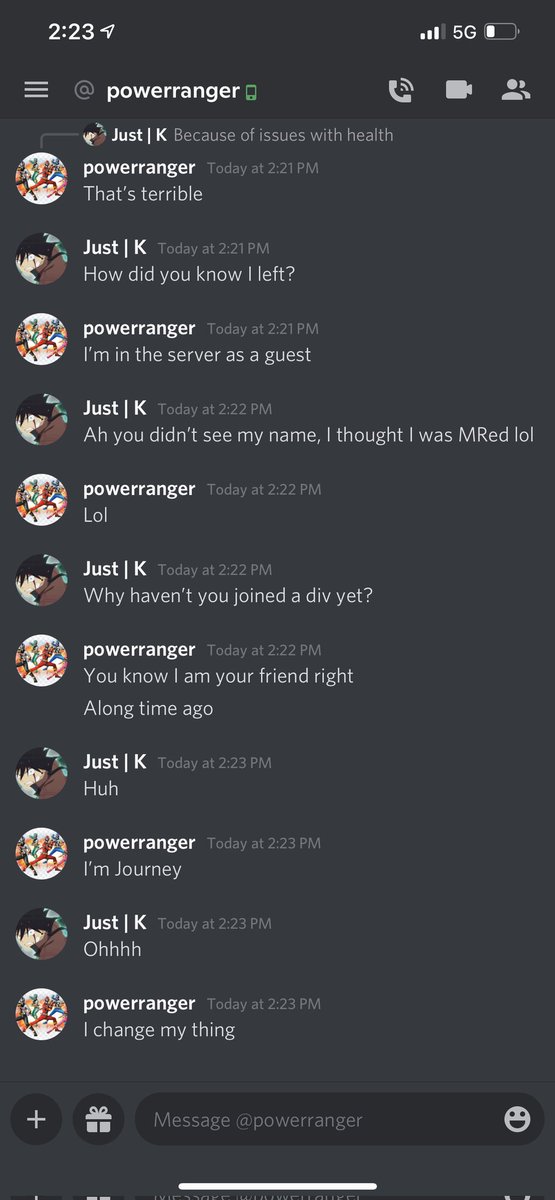 dyserved's tweet image. Be sure yall keep an eye out for powerranger#0562 aka XGN JOURNEY aka warpath4864. He is a pedophile that has hit on many underage boys in the clan scene. He's fucking weird and a disgusting waste of oxygen. He has been kicked out of like 6 clans for it so he swapped accounts.