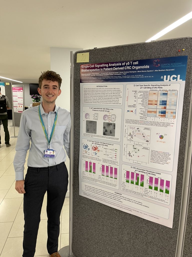 Excited to finally be at the first in-person conference of my PhD (and present my first poster on γδ T cells for the treatment of patient-derived colorectal cancer organoids!) <a href="/UCL_MBPhD/">UCL MBPhD</a> <a href="/CRUKCOLcentre/">CRUKCOLcentre</a> <a href="/uclcancer/">UCL Cancer Institute</a> tape-lab.com