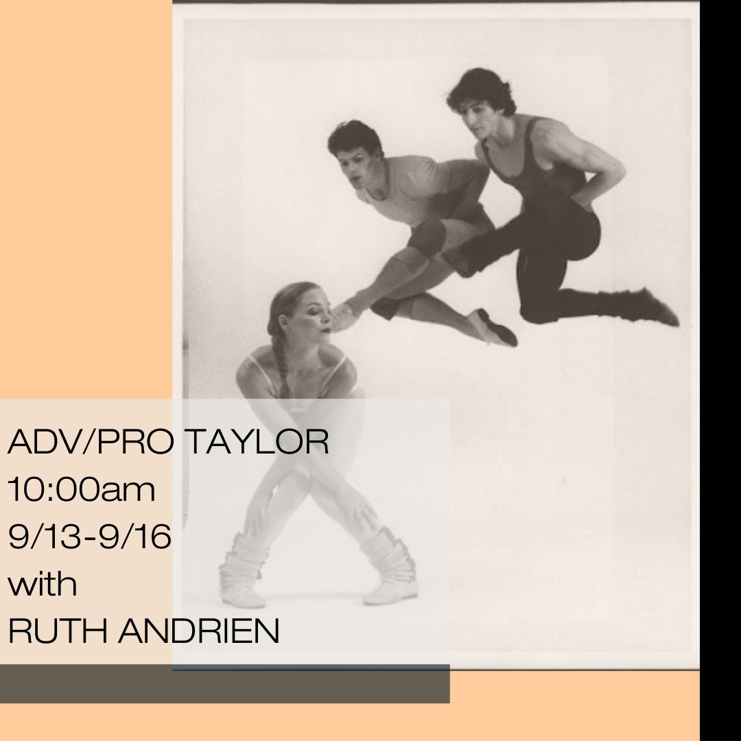 CLASS IS BACK IN PERSON AT THE TAYLOR SCHOOL! If you are an advanced student or a professional come join us! For more info go to paultaylordance.org