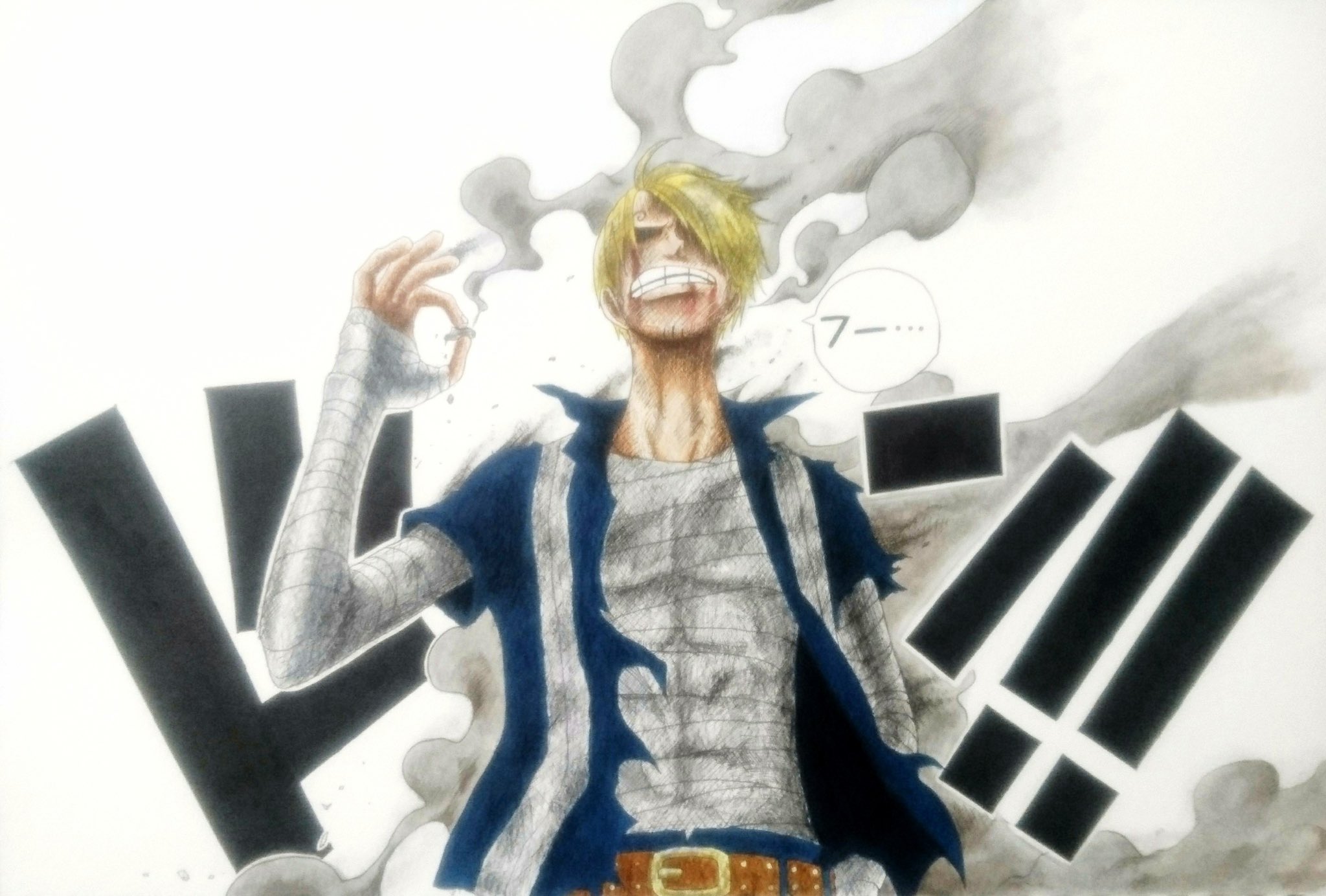 T サンジ描いてみた ワンピースイラスト サンジイラスト T Co 3rd674eyus Twitter
