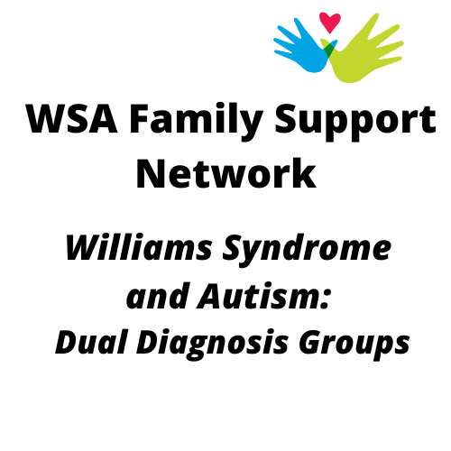 TheWSA's tweet image. Upcoming meetings for parents/caregivers who need support. Learn more and register: williams-syndrome.org/events #williamssyndrome #dualdiagnosis #autism