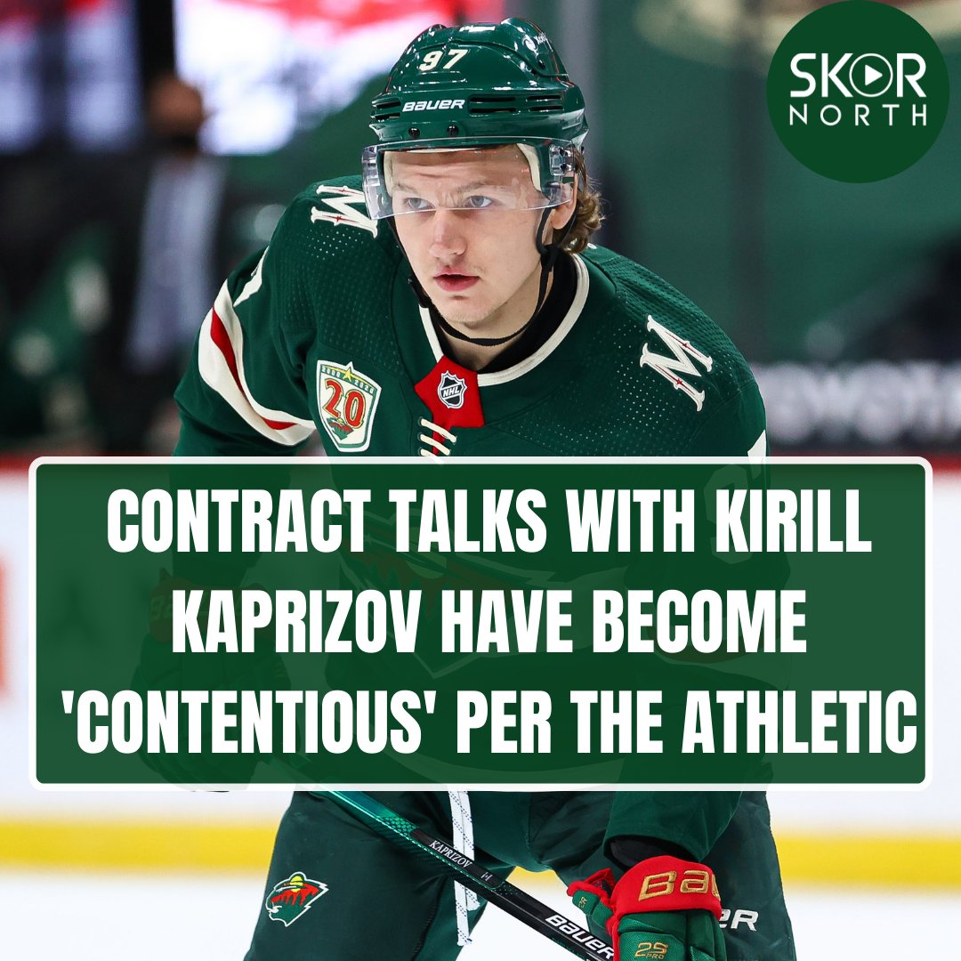 SKORNorth's tweet photo. Contract talks between the #mnwild and Kirill Kaprizov have become "contentious" per @RussoHockey... 😬 https://t.co/mT0IRU92oF