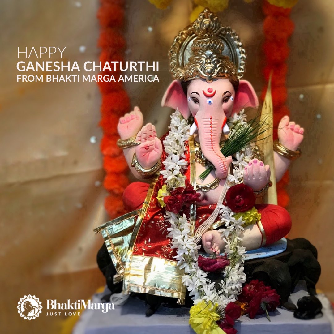 Happy #Ganesha Chaturthi from #Bhakti Marga #America! On this day we praise #Lord Ganesha who is the removal of obstacles &amp; grantee of success!
#Paramahamsavishwananda #GaneshaChaturthi #ganapatibappamorya #Success #Bhakti #Bhaktimargaamerica #Lordshiva