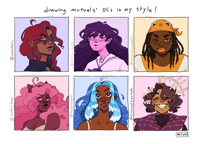 moots OCs in my style :D i really enjoyed working on these ! 