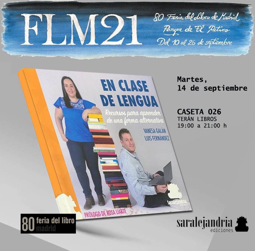 lfcalleja's tweet photo. El próximo martes de 19 a 21h en la caseta 26 cumplo uno de mis sueños… firmar en la Feria del Libro!! Os espero junto a @vanesagalans No faltéis, pasaremos lista 🤪#feriadellibrodemadrid2021 #FeriadelLibrodeMadrid #claustrovirtual https://t.co/c11jPIF4gr