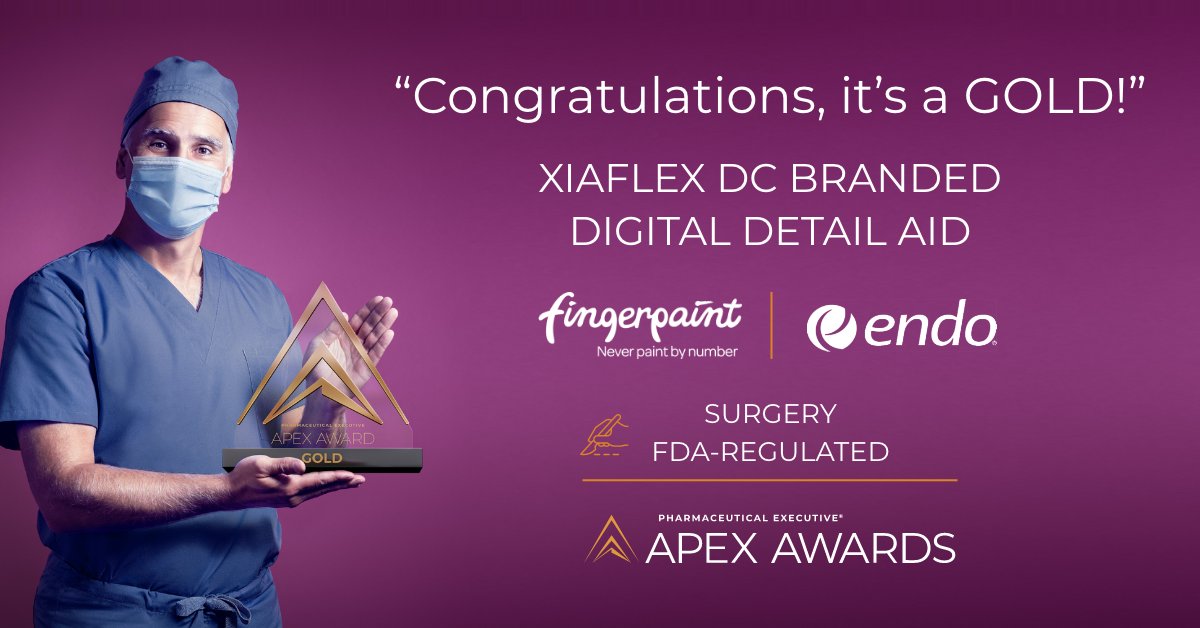 PharmExec's tweet photo. 🎊Congratulations @Fingerpainters & #Endo 🎊
#PEAPEXawards Winner of our #Surgery #FDAregulated category! #ItsaGold
View the rest of the winners here➡️https://t.co/1mRAY4Md6C https://t.co/bhVP45dTLY