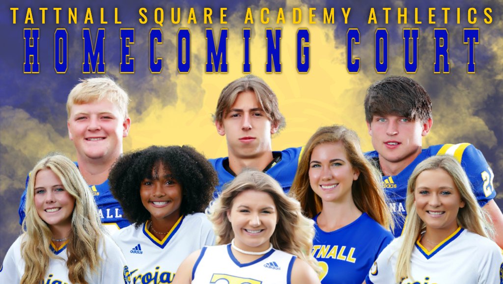 The TSA Athletic Department congratulates its Fall Sports members of the 2021 Homecoming Court.  Back: Charlie Morris, Clay Rowland, and Griffin Hardy.  Front: Isabelle Pecorilli (SO), Gradie Appling (FR), Lexi Vito (JR), Carlie Epps (SR), and Kaitlyn Hallman (SR).