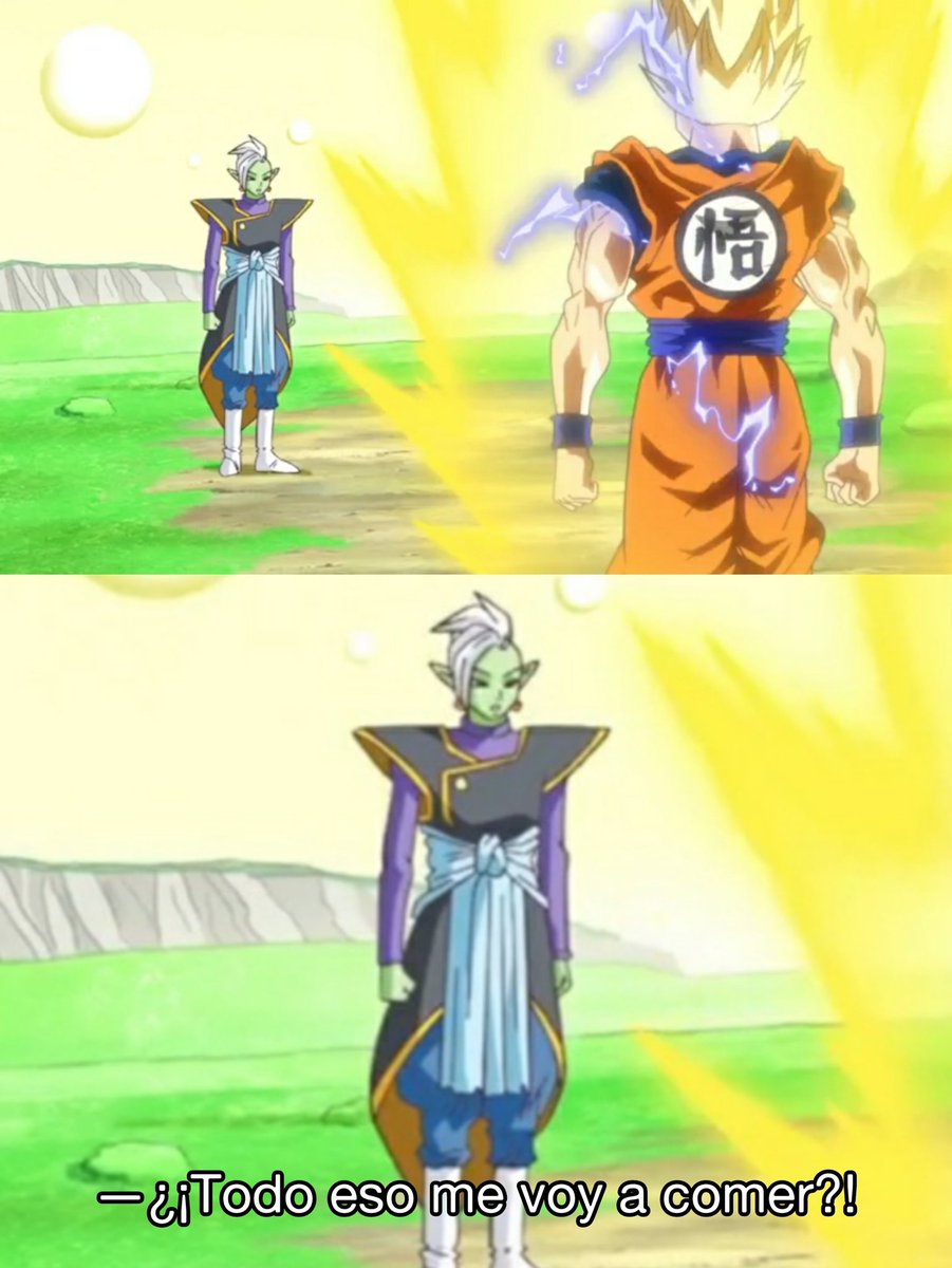 SluttyZamasu's tweet photo. 𝖦𝗈𝗐𝖺𝗌 𝗇𝗈𝗍𝗈́ 𝖺 𝗌𝗎 𝖽𝗂𝗌𝖼𝗂𝗉𝗎𝗅𝗈 𝖽𝗂𝗌𝗍𝗋𝖺𝗂𝖽𝗈 𝖼𝗈𝗇 𝖾𝗅 𝗌𝖺𝗂𝗒𝖺𝗇 𝖽𝖾𝗅 𝗎𝗇𝗂𝗏𝖾𝗋𝗌𝗈 𝟩, 𝗅𝖾 𝗁𝖺 𝗉𝖾𝖽𝗂𝖽𝗈 𝖺 𝖡𝗂𝗅𝗅𝗌 𝗍𝗋𝖺𝖾𝗋𝗅𝗈 𝗉𝖺𝗋𝖺 𝗏𝖾𝗋 𝗌𝗂 𝖹𝖺𝗆𝖺𝗌 𝗉𝗈𝗋 𝖿𝗂𝗇 𝗌𝖺𝗅𝖾 𝖽𝖾 𝗌𝗎 𝗍𝗋𝖺𝗇𝖼𝖾. https://t.co/CahIlLRudu