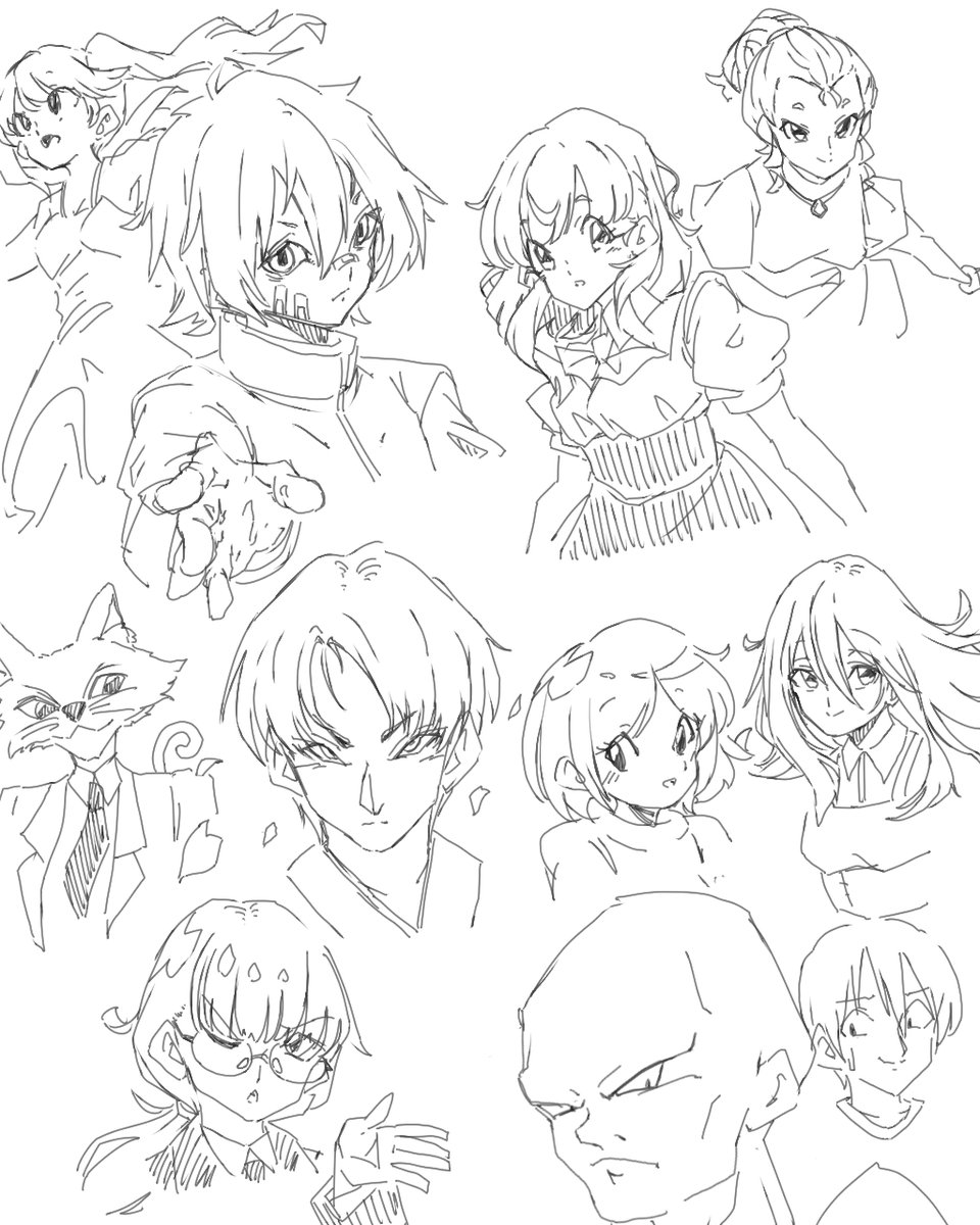 滅多に描かない思い付きオリジナルキャラたちです 