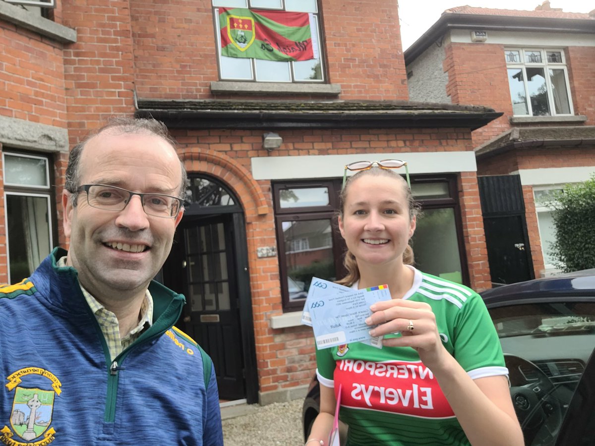 All Ireland Final Tickets safely delivered into Mayo hands, for the Carney family of Castlebar. Enjoy! #Mayo4Sam