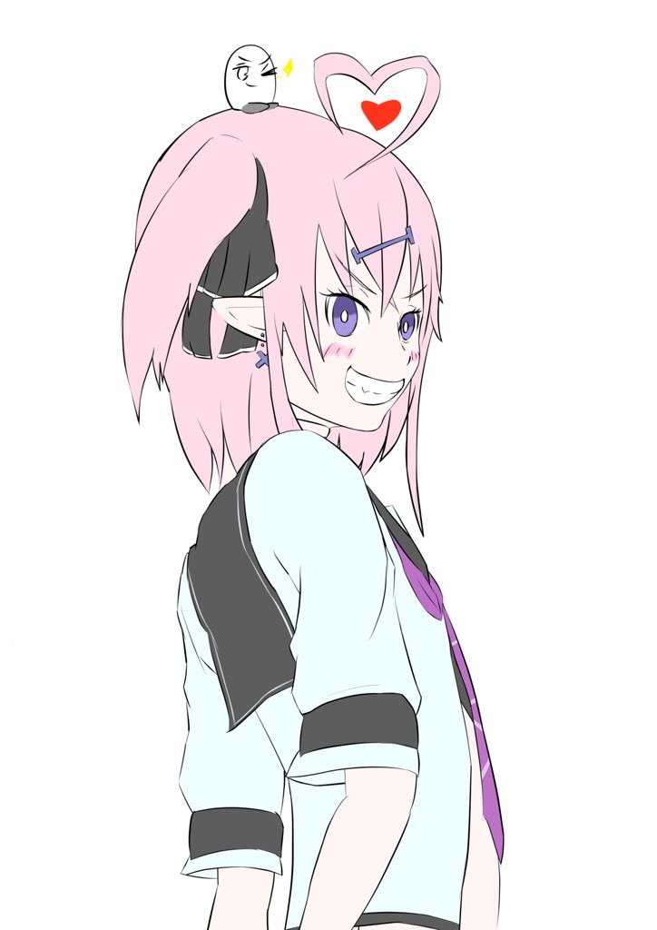 「髪留め塗り忘れたため再度投稿させてください! 」|くれしー@fanbox skebのイラスト