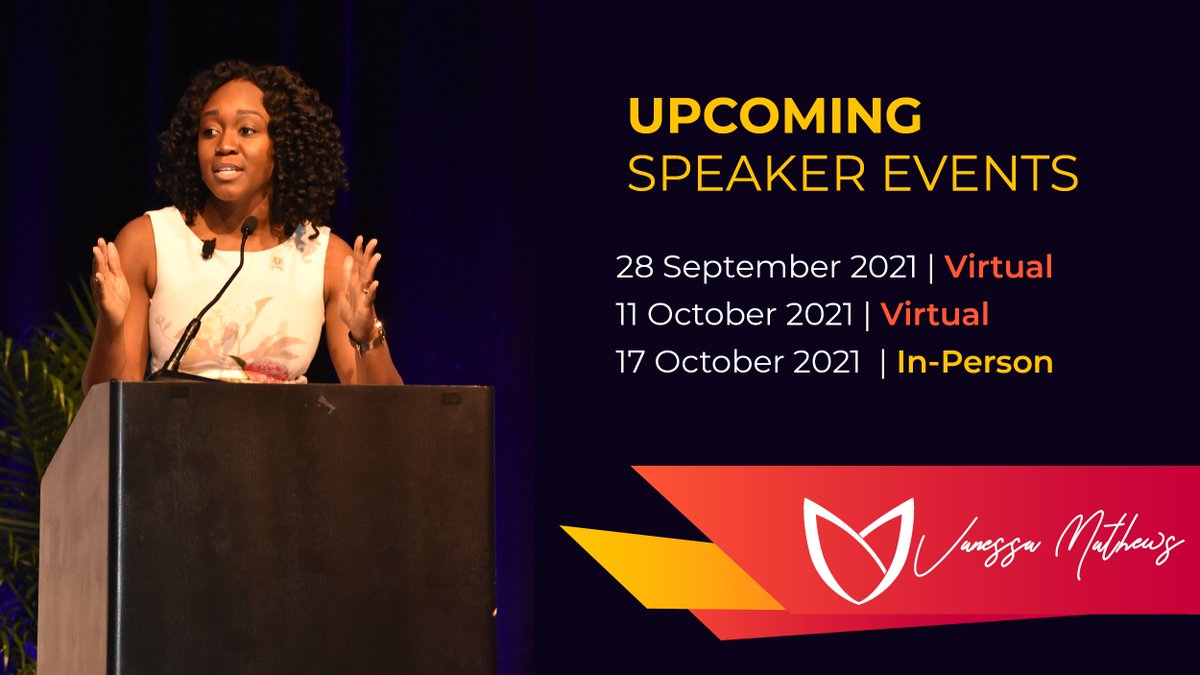 VanessaVMathews's tweet photo. Here is where you can see me speak virtually or live in person:
28 September - Virtually
11 October - Virtually 
17 October - In person

If you would like to schedule me as a speaker at your next event email me: info@asfalisadvisors.com

#DRJFall #Asfalis #VanessaMathewsSpeaker https://t.co/cVrhioC5BR