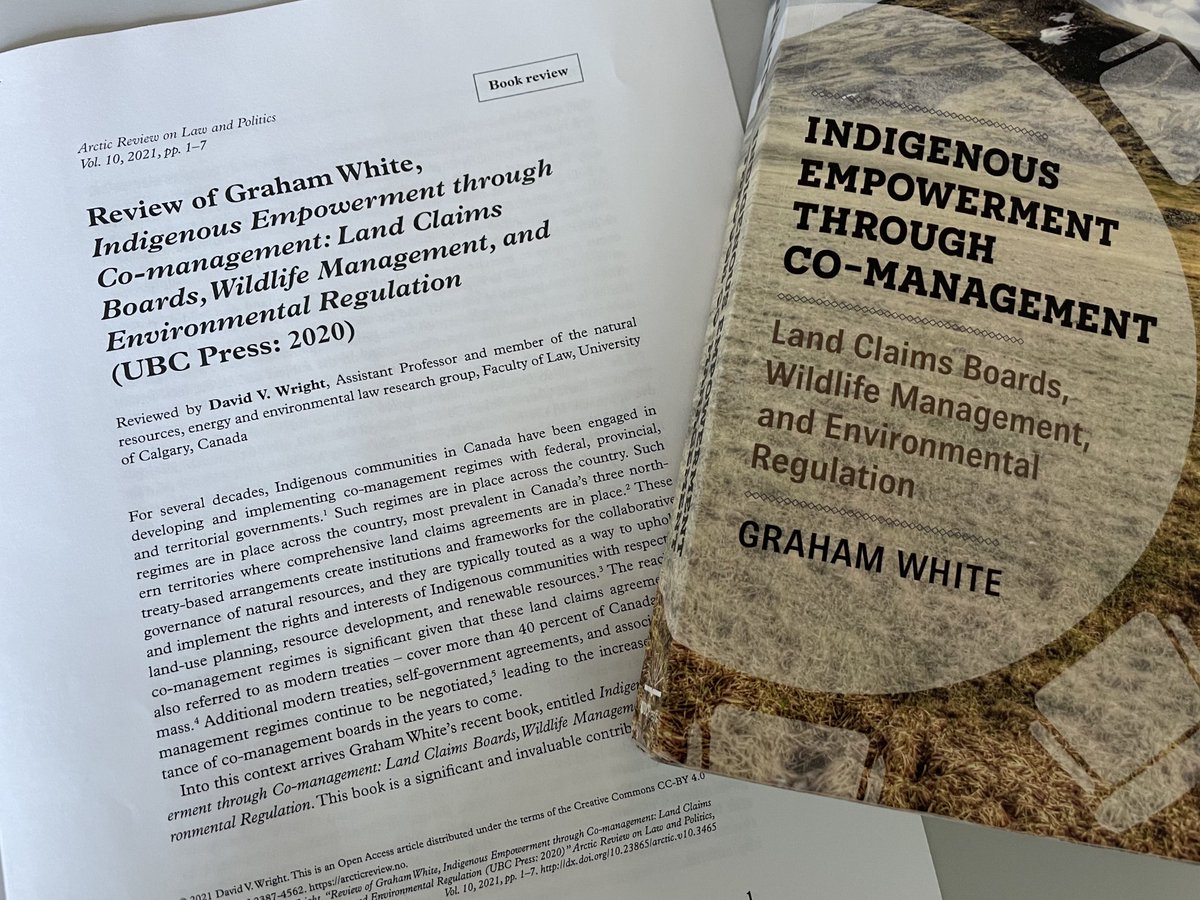 Proofs day again, this time just a short review of Graham White’s fantastic new book. For anyone interested in #moderntreaties & #comanagement this book is a must read. White’s expert knowledge and attention to details/complexities is on display throughout
⁦@moderntreaties⁩