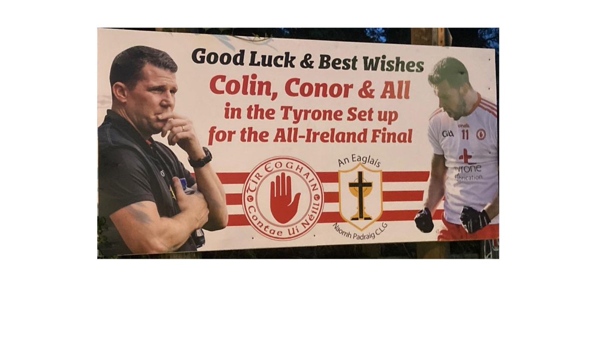 EglishGAC's tweet photo. ÁDH MÓR to Conor and Colin and the @TyroneGAALive team and management tomorrow in the All-Ireland Final from all at Eglish GAC. https://t.co/Q5d5Do5xVW
