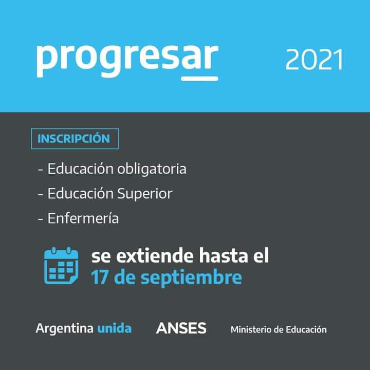 UNDEFArgentina's tweet photo. 𝗣𝗥𝗢𝗚𝗥𝗘𝗦𝗔𝗥| Inscribite a la #BecaProgresar para las lineas de educación obligatoria, educación superior y enfermería. Tenés tiempo hasta el 17 de septiembre. #ProgresarTrabajo continúa hasta el 30 de noviembre.
Más info: https://t.co/pHzGnTb9pf o en la App Progresar+ https://t.co/gvdnm0V4ml