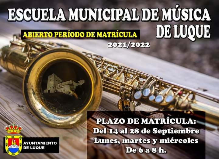 Se abre el Plazo de Matriculación para la Escuela Municipal de Música de #Luque.