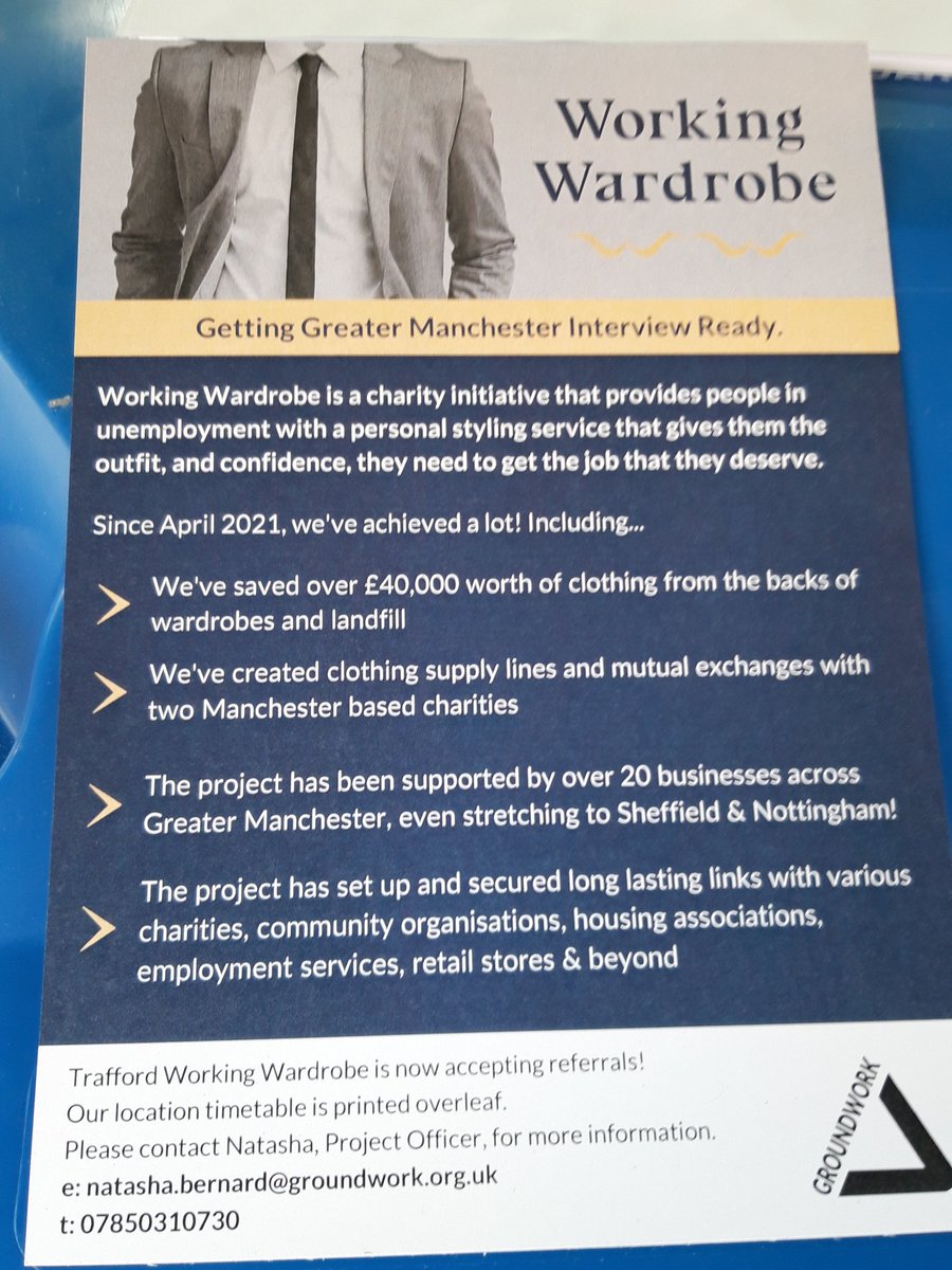 shanine29's tweet image. Brilliant day to launch the working wardrobe project on Trafford. Referrals now being taken for appointments.  Good to see the all electric vehicle to be used to transport all the clothes!  @Your_Housing @GroundworkGM @TraffordCouncil @THT_Homes