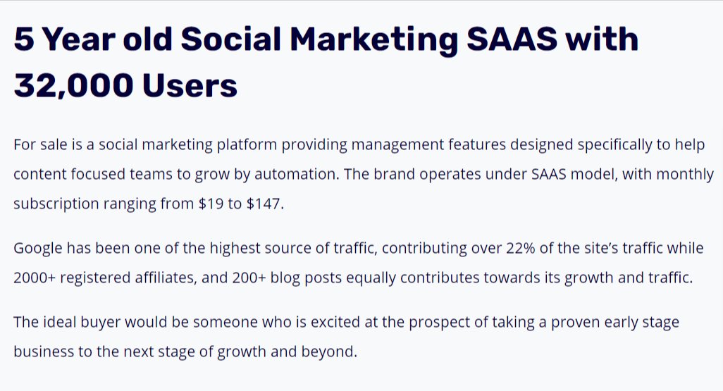 buysellempire's tweet image. [New Listing Alert] - A social marketing SAAS with 32,000 users valued at $1.4M

View Listing: buysellempire.com/listing/090720…