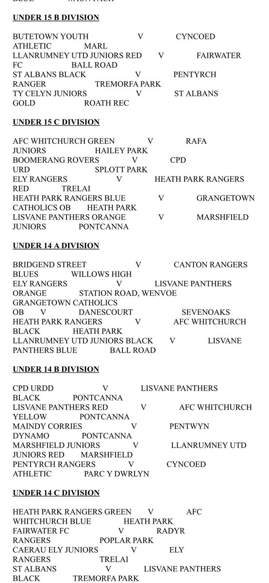 MaindyCorriesfc's tweet photo. At last Junior football resumes properly for 1st time in 18 months, here are the fixtures for our junior teams (u12-u16) let’s bring it home👊🔴⚪️⚽️ https://t.co/74Ha8NxUYy