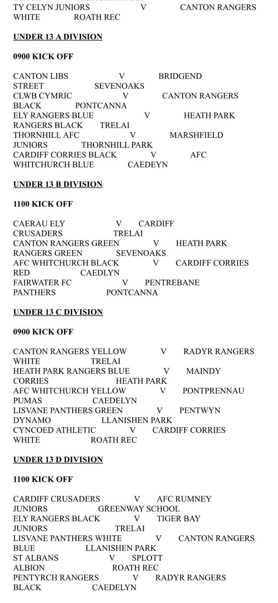 MaindyCorriesfc's tweet photo. At last Junior football resumes properly for 1st time in 18 months, here are the fixtures for our junior teams (u12-u16) let’s bring it home👊🔴⚪️⚽️ https://t.co/74Ha8NxUYy