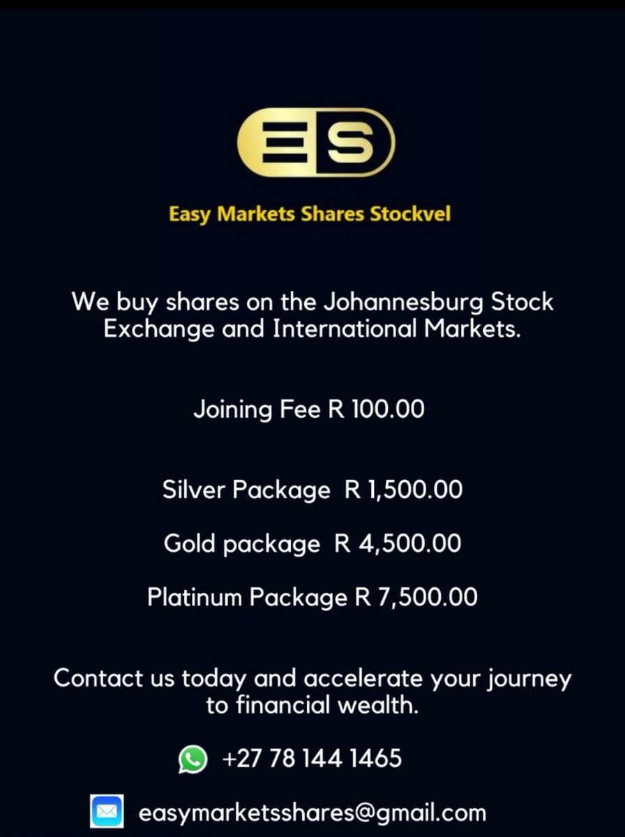 ChrisExcel102's tweet photo. Lemme show how to make money 

This is the stokvel we have created for those who want to earn passive income through contributions to Easy Markets Shares Stokvel 
Our focus is to buy shares and commodities there after allocate the dividends to our members.. (Thread) https://t.co/DMsy6Aatsq