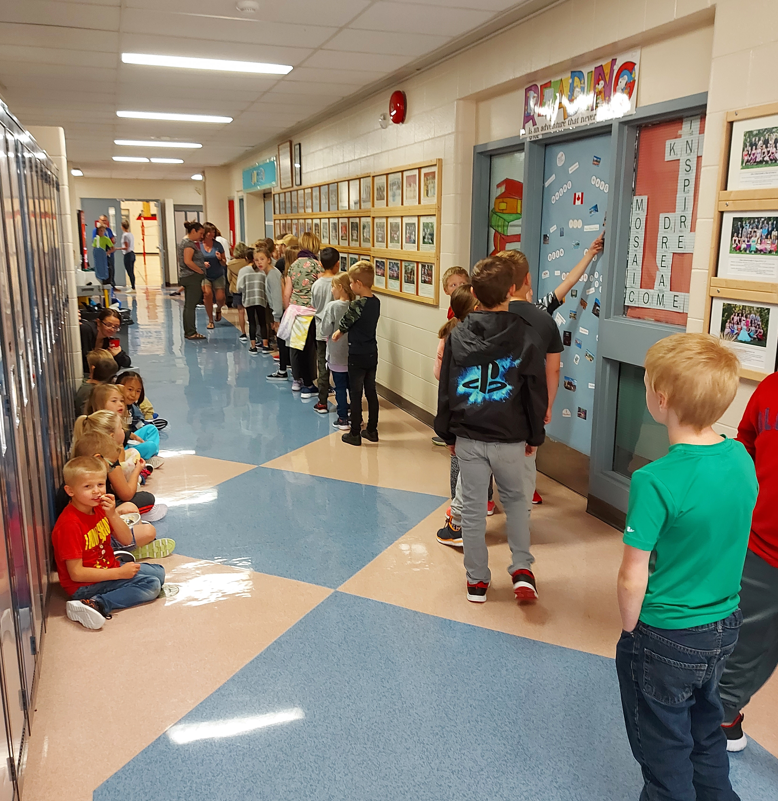 Ecstatic Re-start to our Breakfast Program at Clive School today!