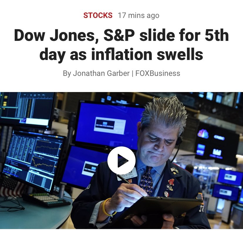 dartmonkeys's tweet image. I thought the stocks snapped their 4 day losing streak?  Who writes this stuff? #stockmarkets