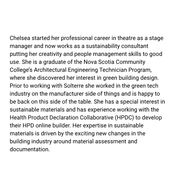 DCInovascotia's tweet photo. Virtual Lunch &amp; Learn #2 is October 21 12pm presented by Chelsea Code-McNeil (joined by Keith Robertson). Chelsea is an Architectural Technician at Solterre with expertise in sustainable materials assessment and documentation. https://t.co/Q6VGa7QGJM to register and for more info https://t.co/iGtrKwTLja