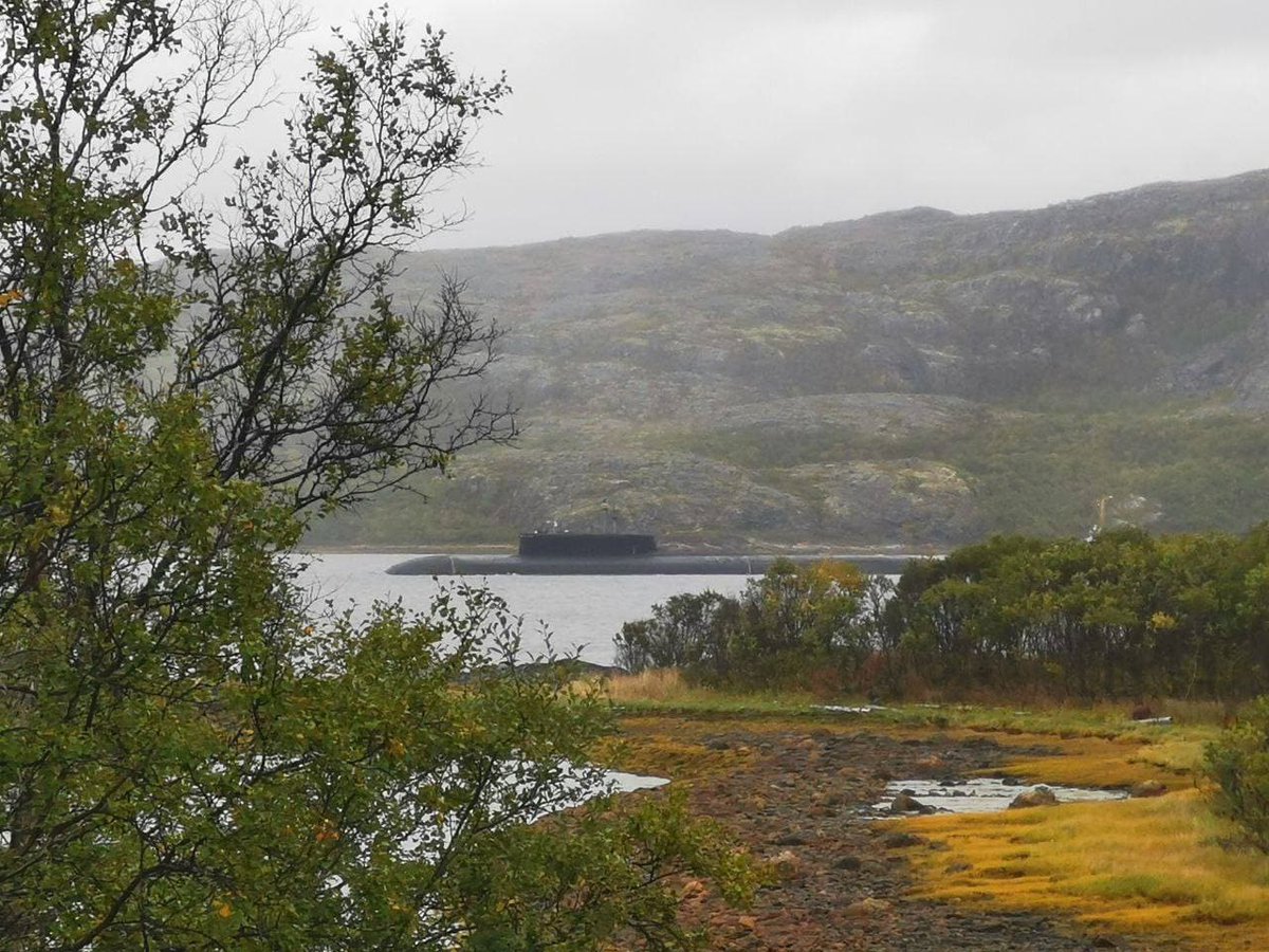 Cyberspec1's tweet photo. A Project 949A #Antey Submarine photographed at #Zaozyorsk, Murmansk region, Northern #Russia https://t.co/xzMiW7hNFn