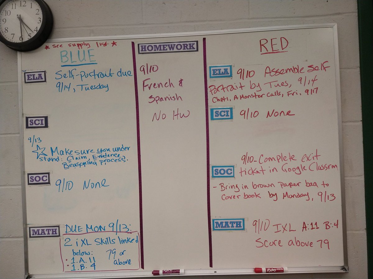 MrsTherriault's tweet photo. #wsparker #7thgrade #HWboard Please check Team HW doc https://t.co/BntPxJkoV1