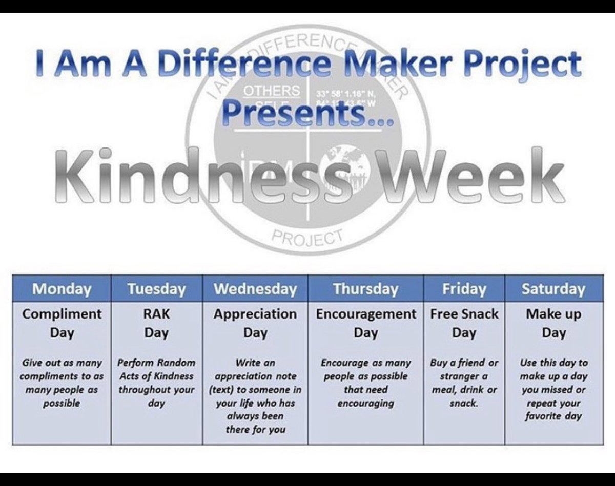 Kicking off “Kindness Week” early… Trying to show appreciation and gratitude for our bus drivers. We encourage you to find someone in your life that needs to hear how thankful you are for them. Also, don’t forget “Kindness Week” starts on Monday…