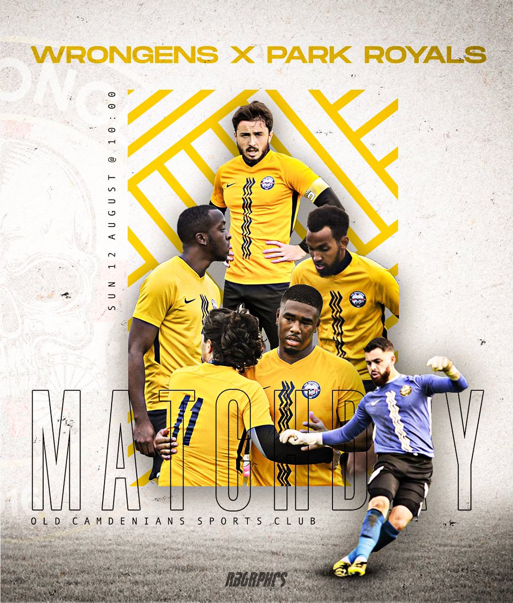 THIS SUNDAY‼️

Park Royals vs The Wrongens FC

⏰10:30 AM Kick Off

📍 Old Camdenians Sports Club

First game of the season is finally upon us. Let’s get this season going the way we finished last… UNBEATEN!