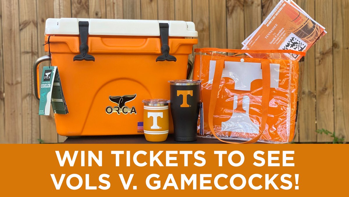 Enter to win a pair of tickets to see the Vols vs. Gamecocks 10/9 at Neyland Stadium along with an Orca cooler, tumblers, and more! 
Simply FOLLOW us ➕, RT 🔁, and REPLY 💬 with your score predictions!

Triple your chances on our Instagram &amp; Facebook! Winner announced 9/17.