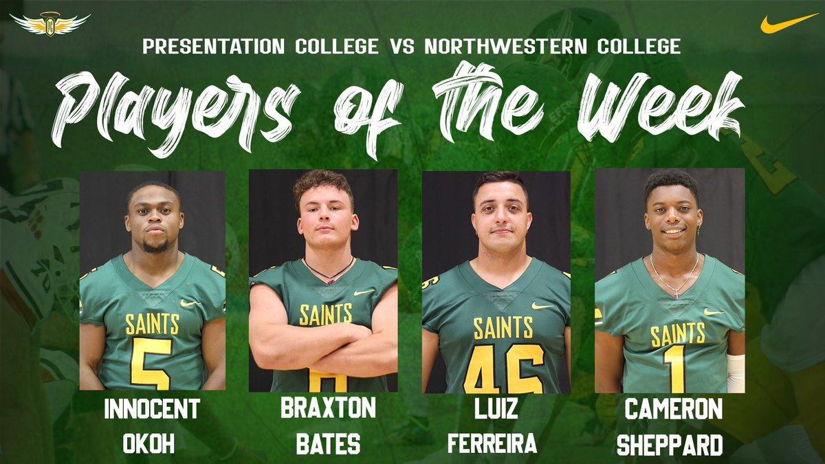 🚨Players of the Week 🚨

Offense: Innocent Okoh
Defense: Braxton Bates
Special Teams: Luis Ferreira
Rookie: Cameron Sheppard