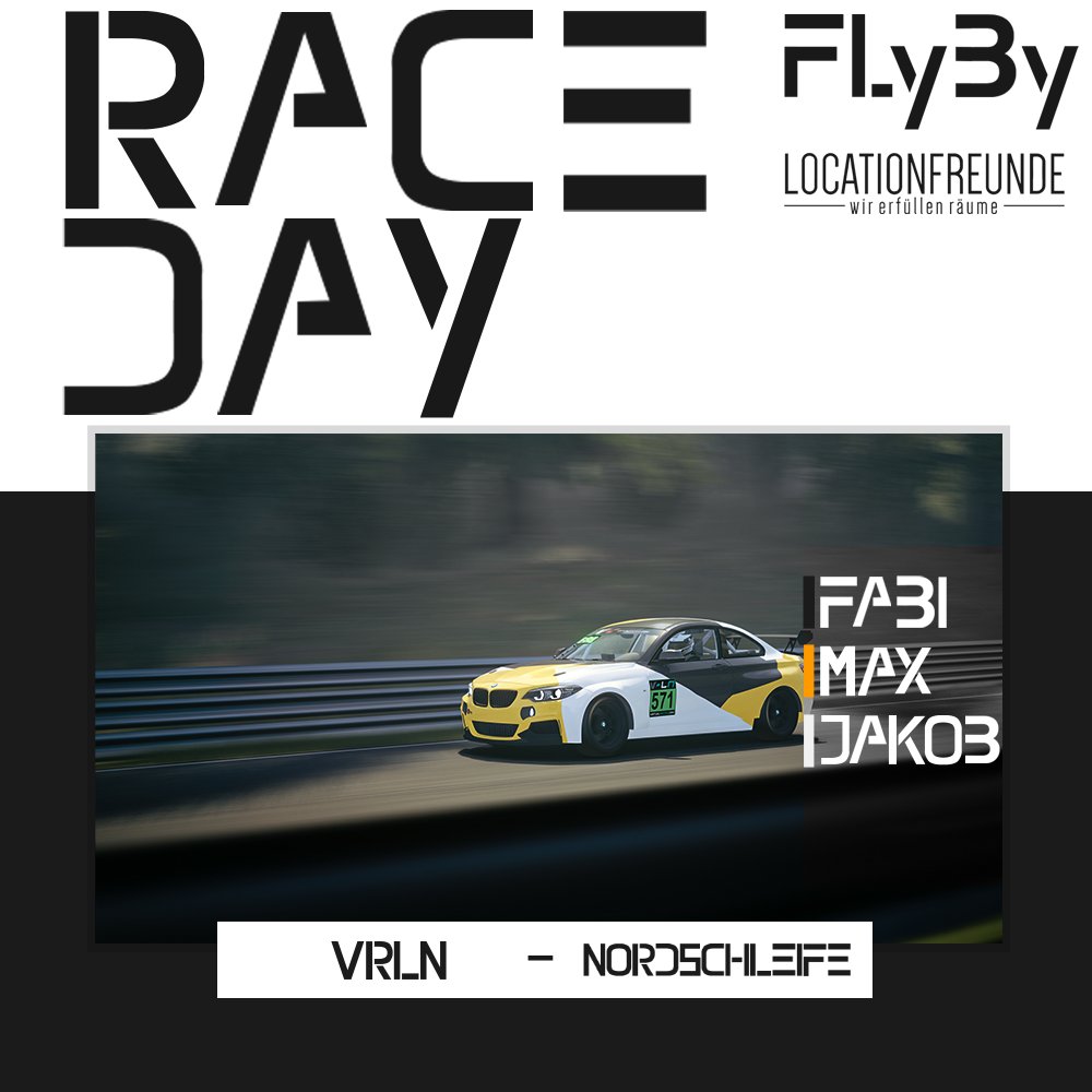 FlyByEsports's tweet photo. Today is VRLN time! Max and Fabi qualified 2nd and 3rd in Cup class and Jakob starts from P3 in the Historic class.

An exciting race awaits us, so tune in! 

https://t.co/vruwdvv48l

#VRLN #NLS #simracing #Nordschleife #virtualracing #Locationfreunde #BMW #VLN #cars https://t.co/dufDilOOfs