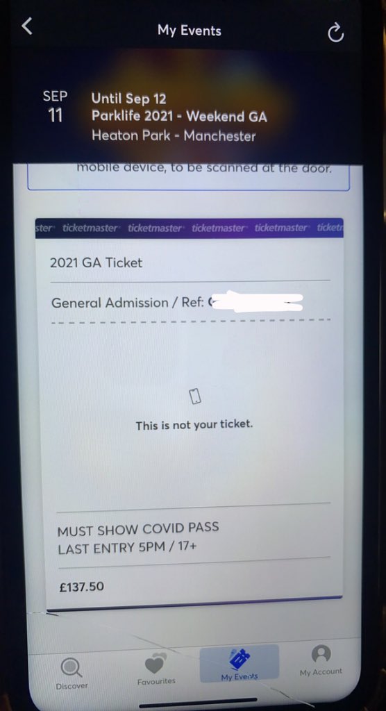 tayscholfield's tweet photo. @TicketmasterCS ticket master what a joke I don’t even have a barcode for my other ticket!! And the transfer won’t even be accepted and is showing this is anybody else having the same issue: https://t.co/7IVAeMtnKJ