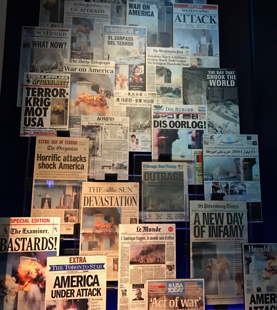 The world's front pages after a day that will forever live in infamy. #September11 
#september11attacks