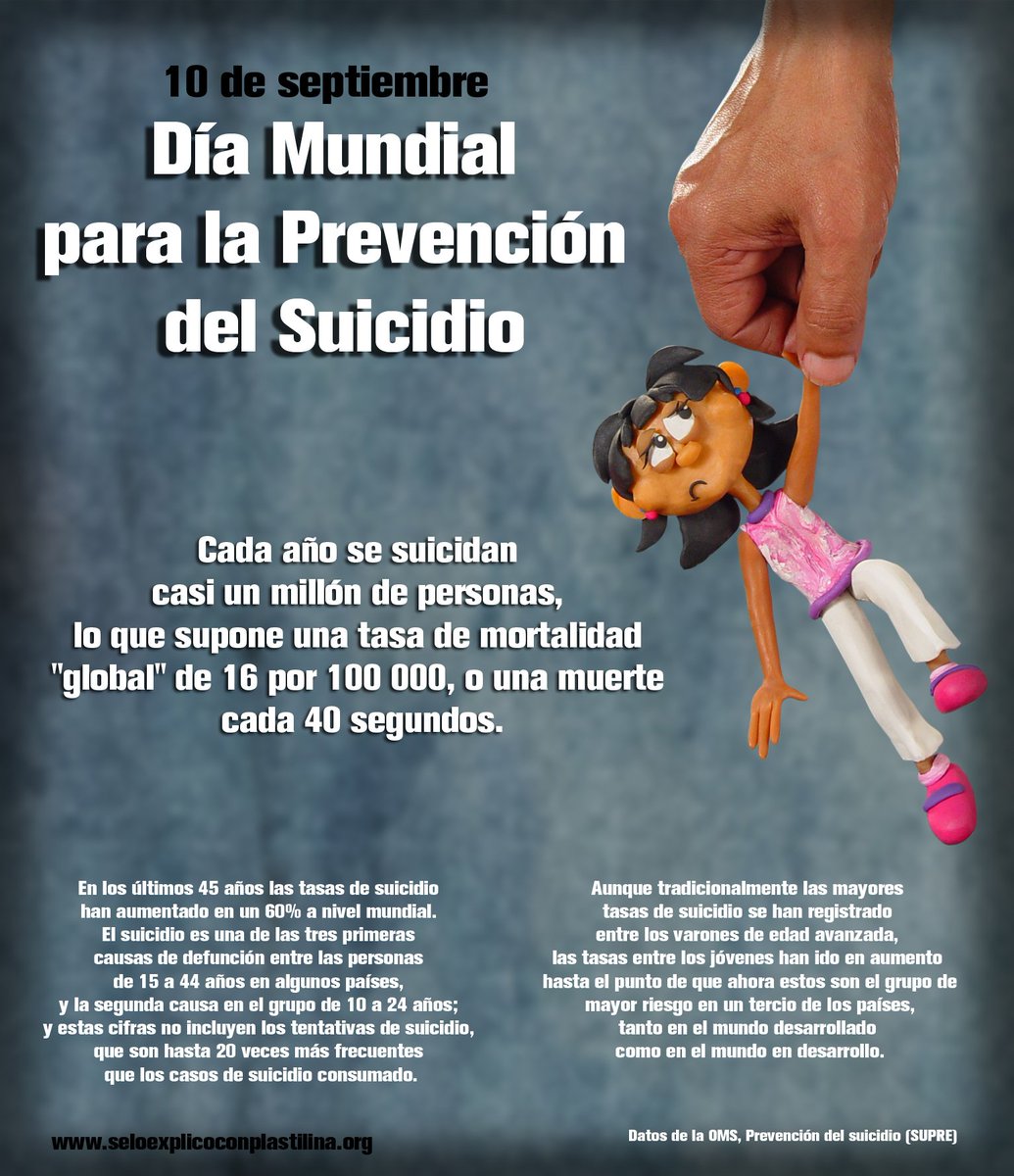 Día Mundial para la prevención del suicidio #10Sep #NoEstasSolo